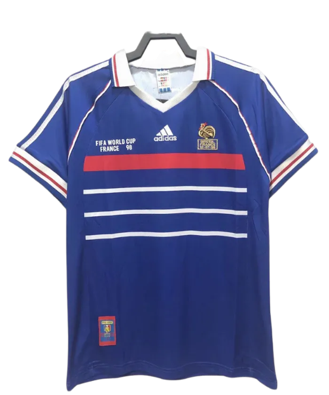 Francfranc sach様　① Camisa França 1998 I Home - Versão Retrô