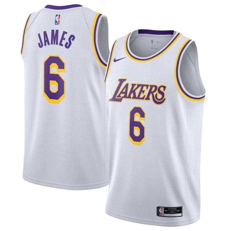 Camisa NBA - Los Angeles Lakers - LeBron James #6 2021/22 Jogador - Amarelo