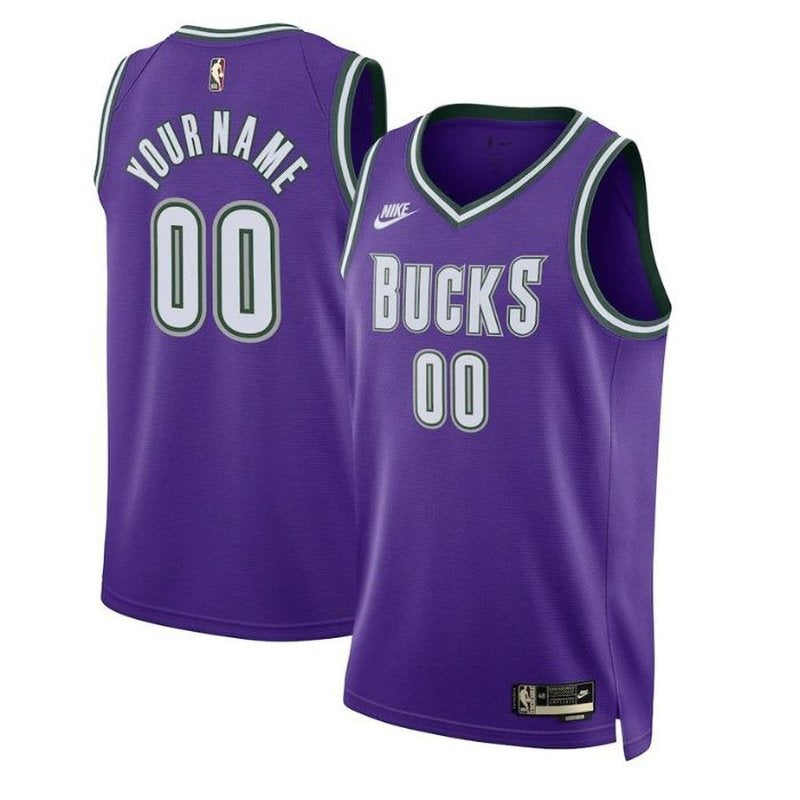Camisa NBA - Milwaukee Bucks - 2023 - Edição Clássica - Roxo